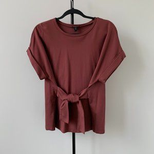 Express Tie Waist Short Sleeve Top